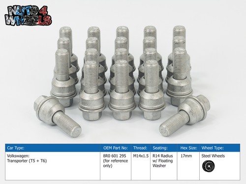 Silver wheel bolts - wheel, fits