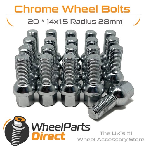 Wheel bolts 14x1 - bolts, chrome