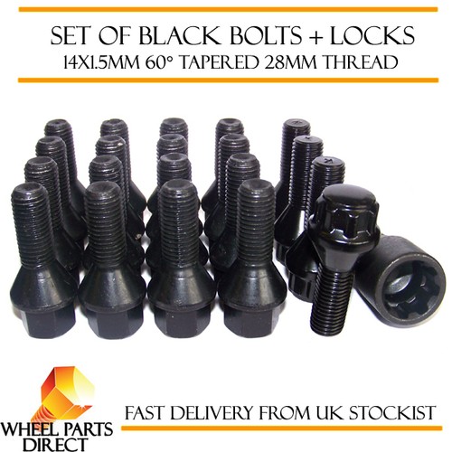 Black wheel bolts locks - wheel,