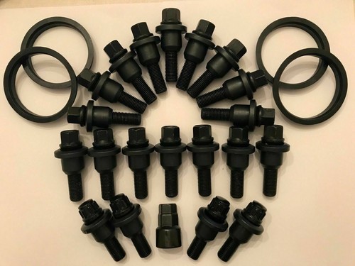 Black alloy wheel - black, bolts